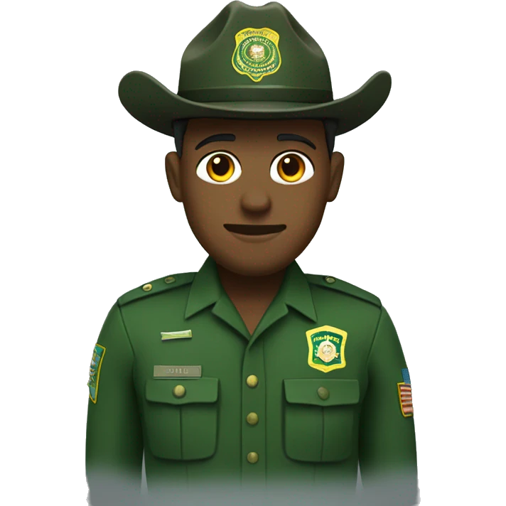 Border patrol in green uniform emoji