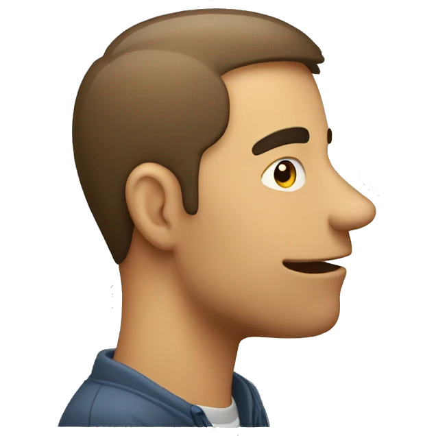 a man whispering in his friend's ear emoji