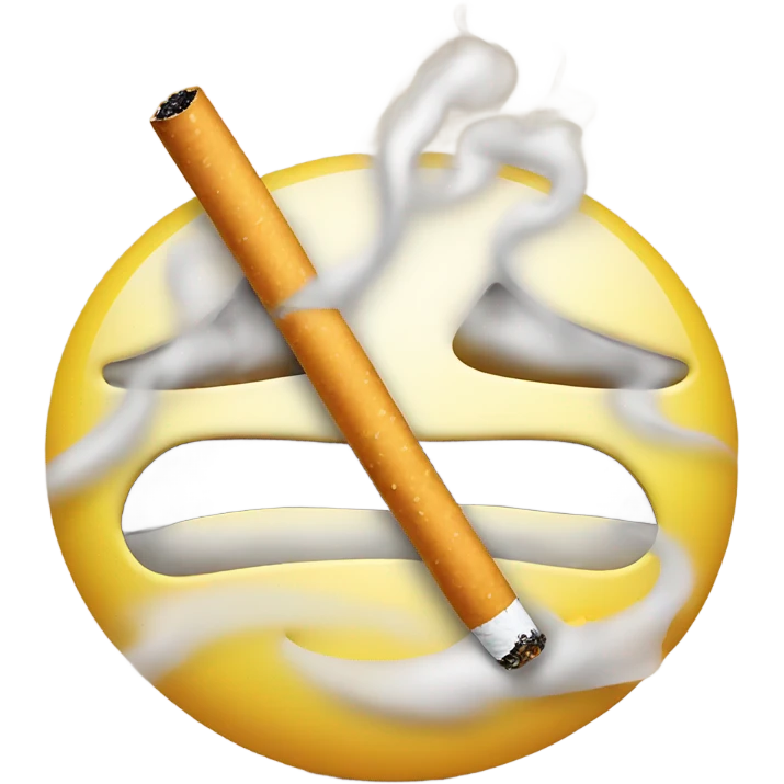 Smiley face with cigarette  emoji