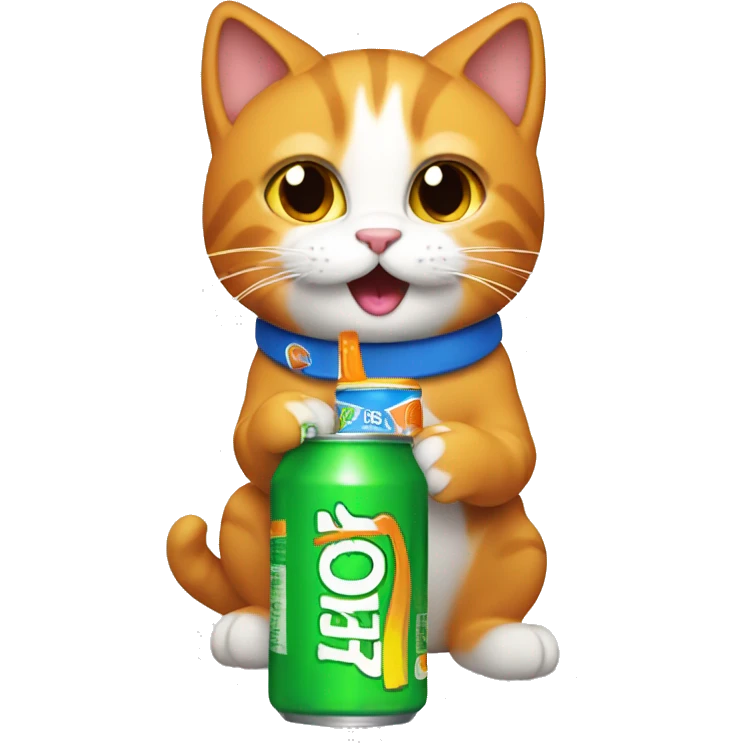 Cat drinking Gatorade  emoji