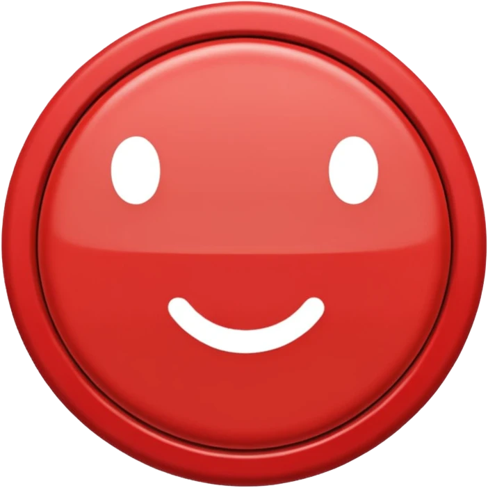 red button, front view emoji
