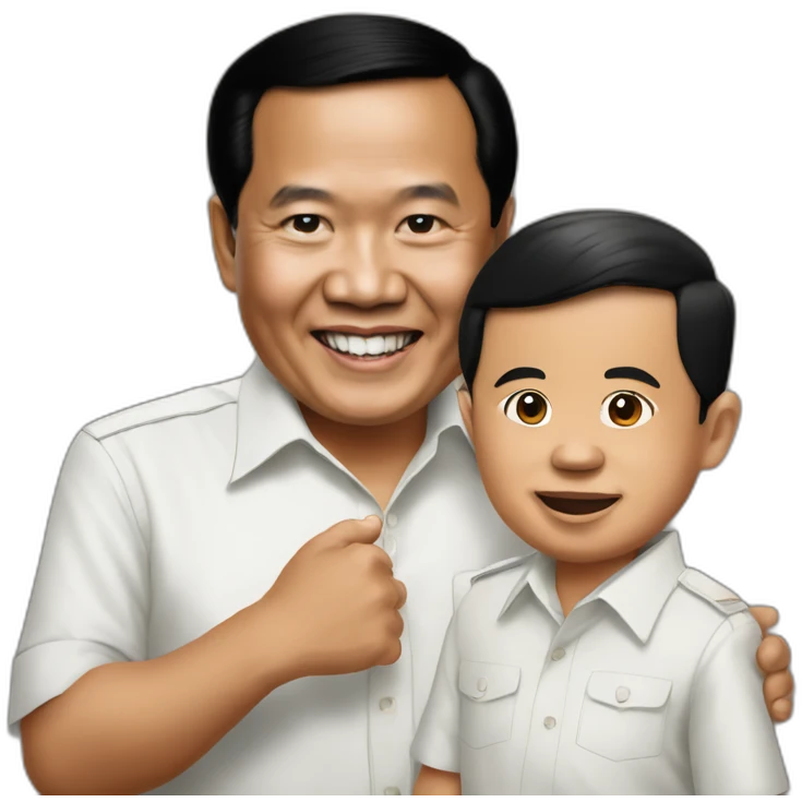 Prabowo Subianto and Jokowi had a child emoji