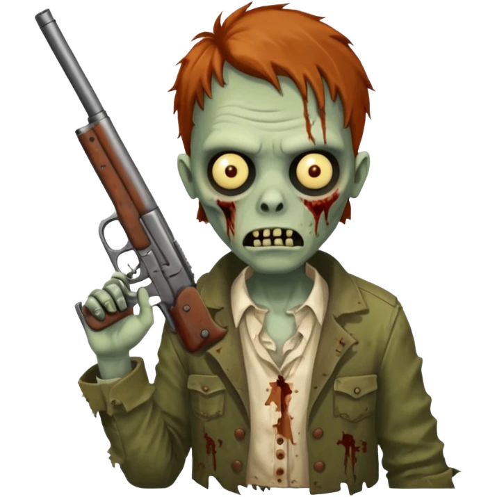 zombie with gun  emoji