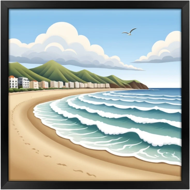 Beach from Miraflores in Lima emoji