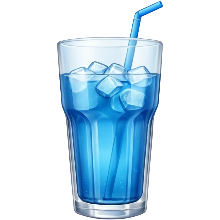 soft drink, blue, without design emoji