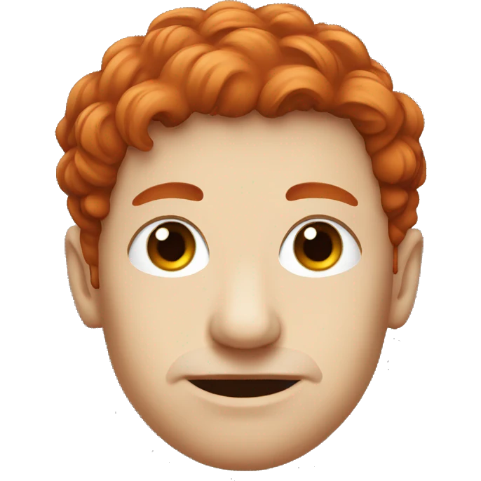 Red haired portrait with mole emoji