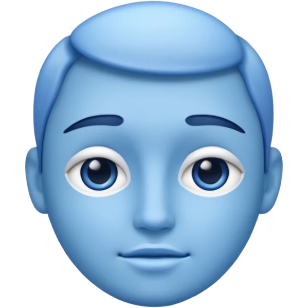 Blue face  emoji