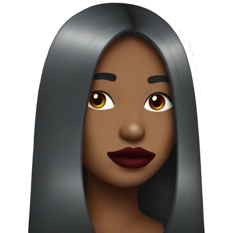 Dark red lips emoji