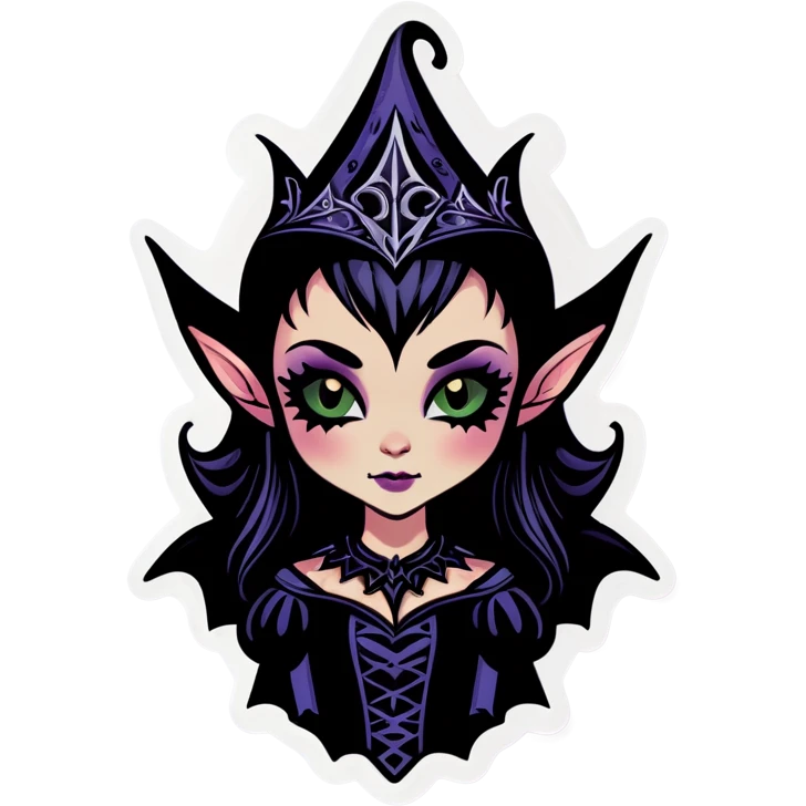 Gothic elf princess emoji