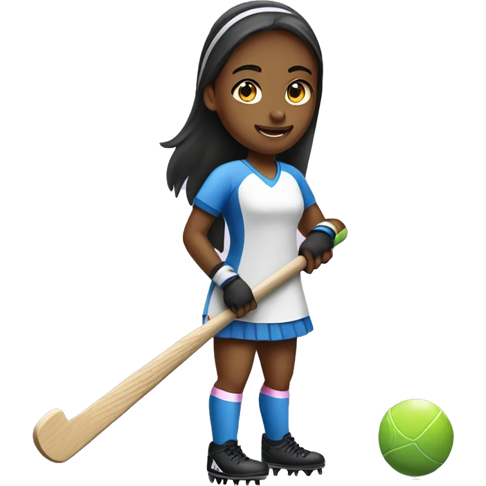 girl playing field hockey emoji