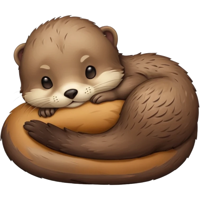 kawaii otter sleeping emoji