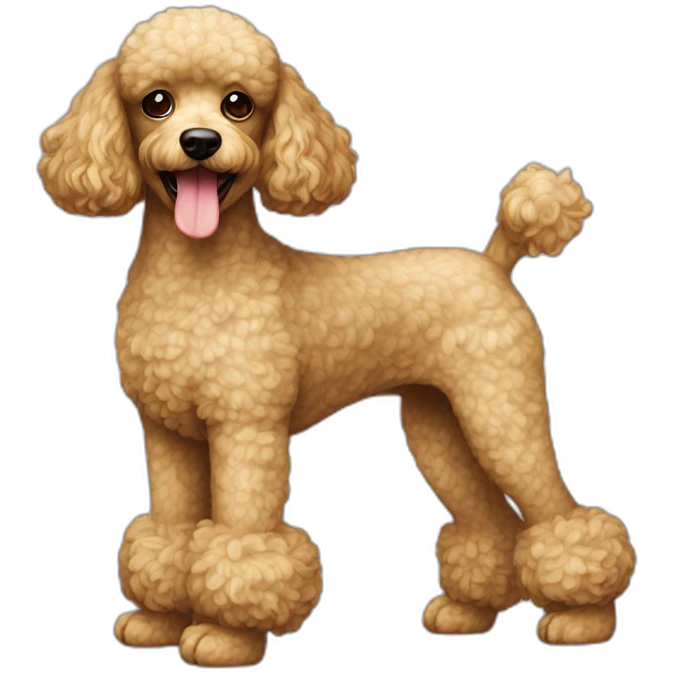 Dog poodle miniature full-height emoji