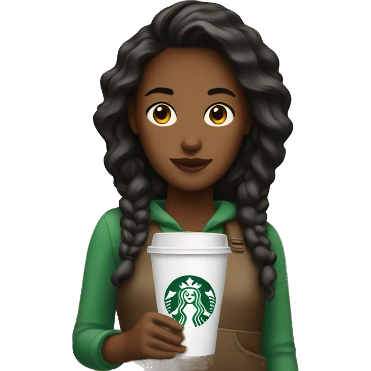 girl with starbucks  emoji