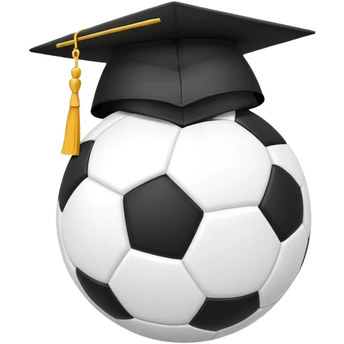 Un emoji de fútbol combinado con estudios emoji