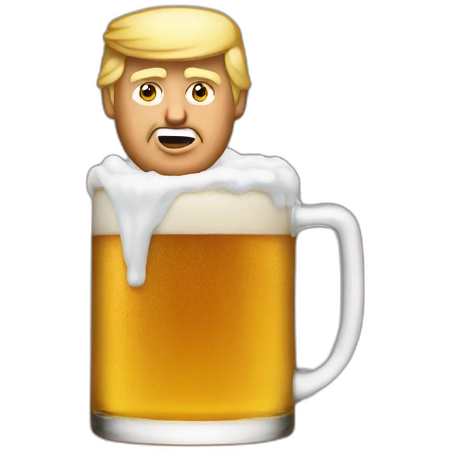 Trump drink beer emoji