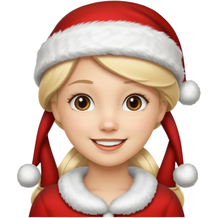 Blondie girl santa clauss emoji