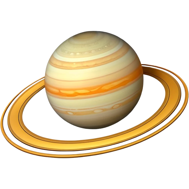 planet with rings like Saturn emoji