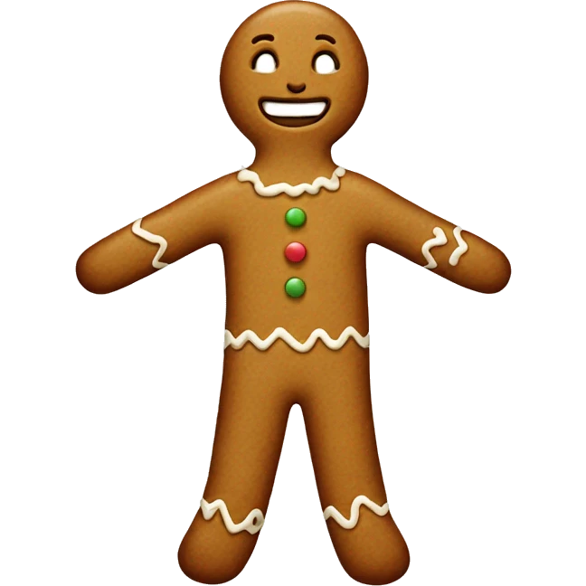 beige gingerbread man emoji