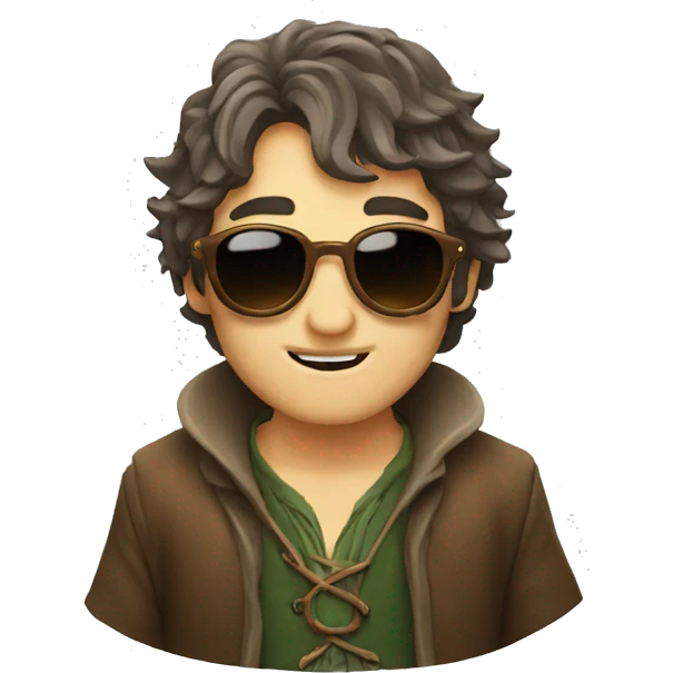 hobbit with sunglasses emoji