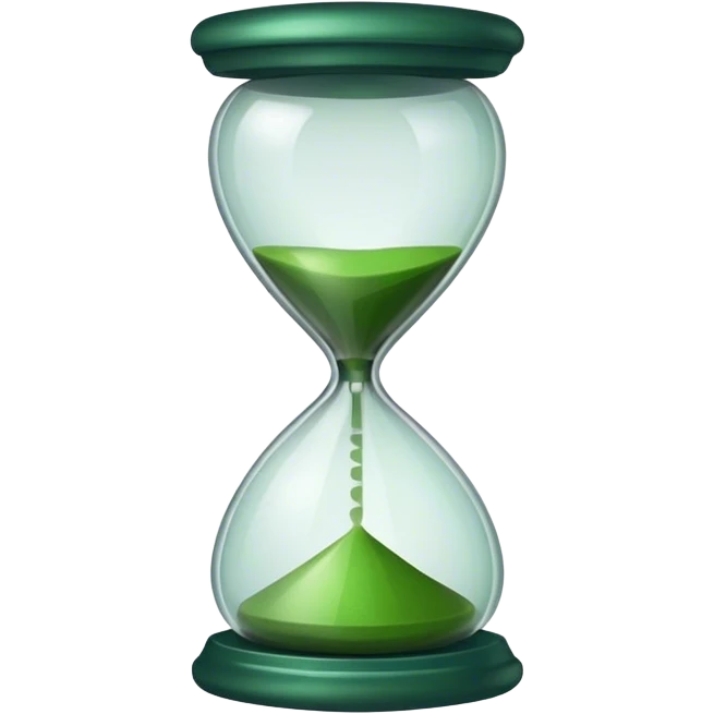 Dark green time conversion emoji