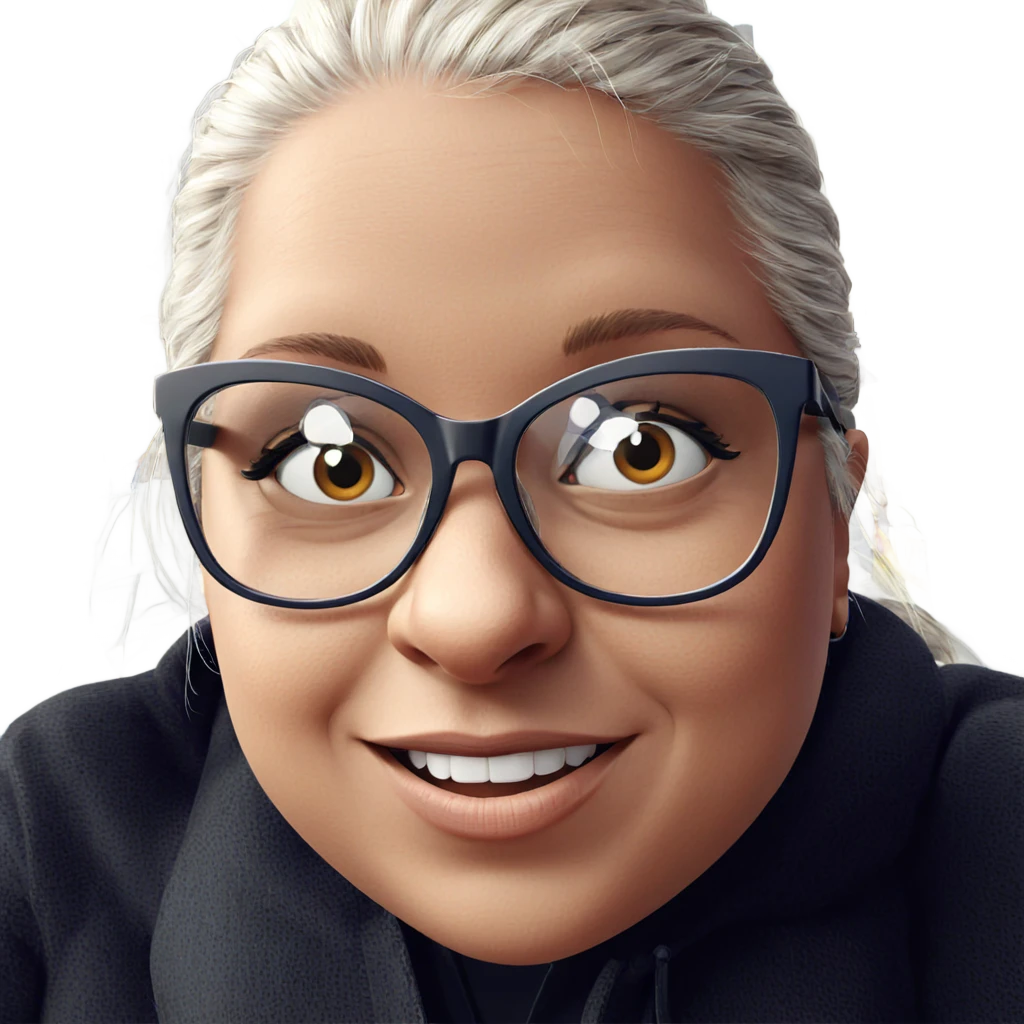 girl with glasses in city emoji