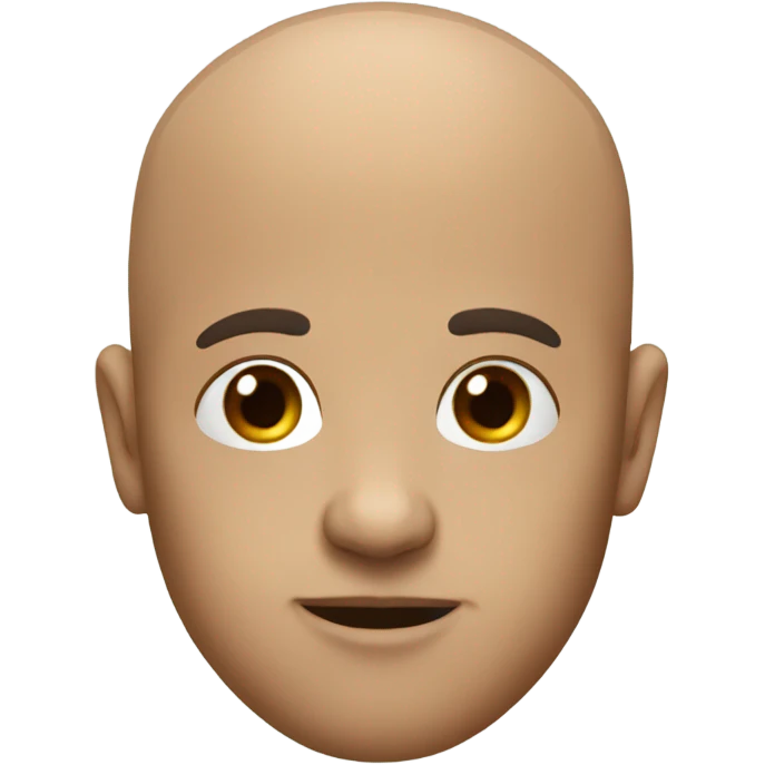 Small lips big head bald man  emoji