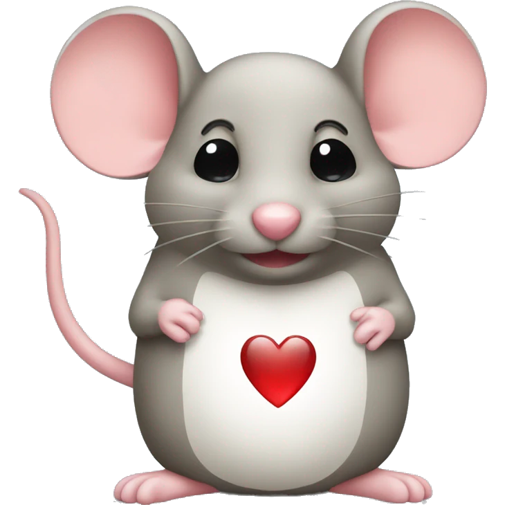 Mouse with a heart  emoji