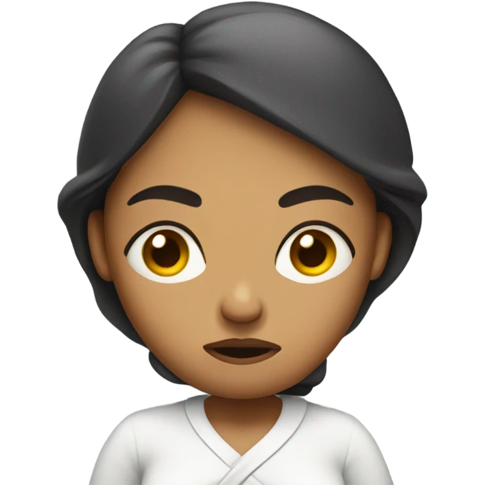 Angry pregnant lady emoji
