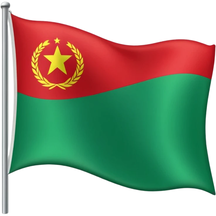 Una bandera roja y verde abajo emoji