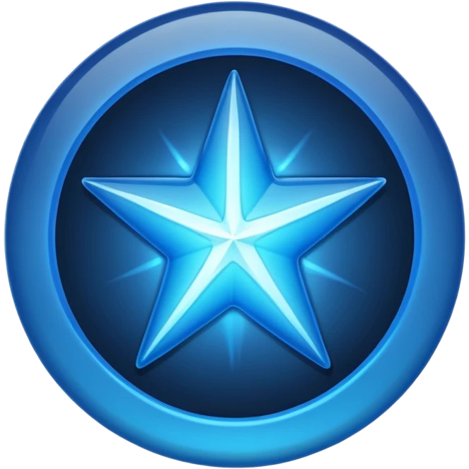 Blue star let it be more like a circle  emoji