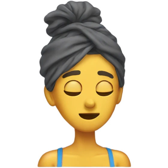 Wiping sweat off head emoji