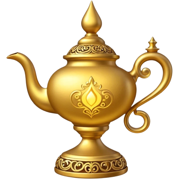 A hyperrealistic Magic lamp emoji