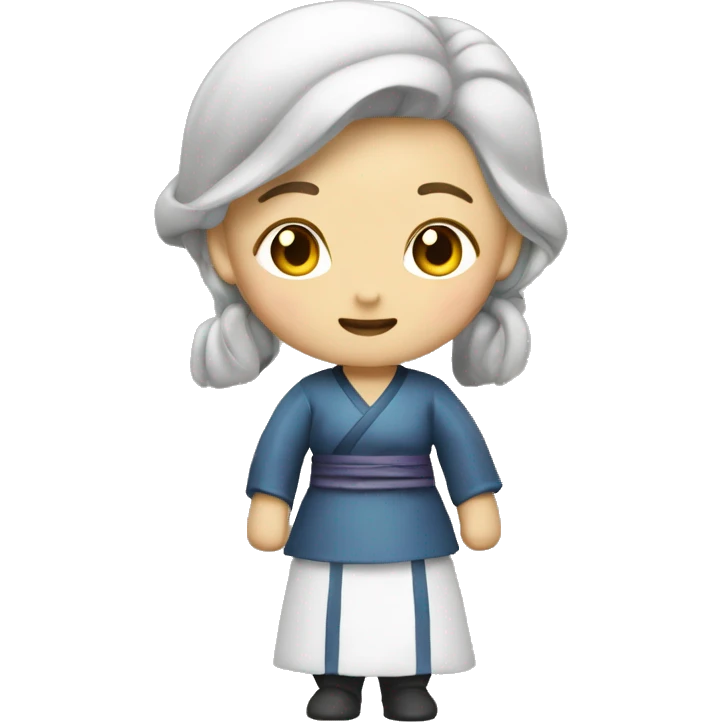 一个中国女生拿着星巴克 emoji