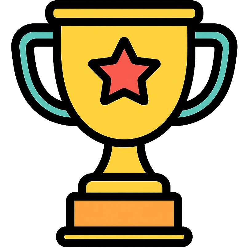 A trophy emoji