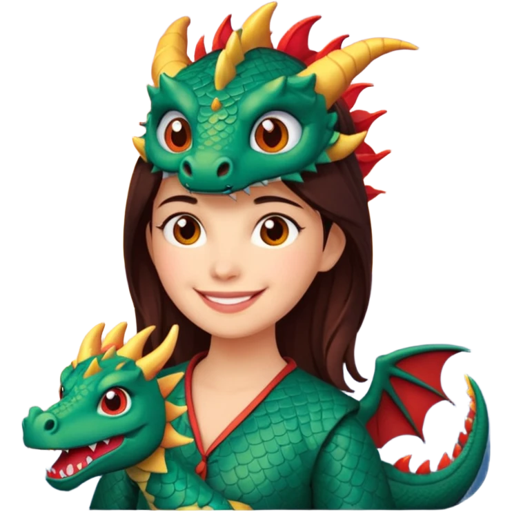 Sara from the dragon puppeteer sun set sara emoji
