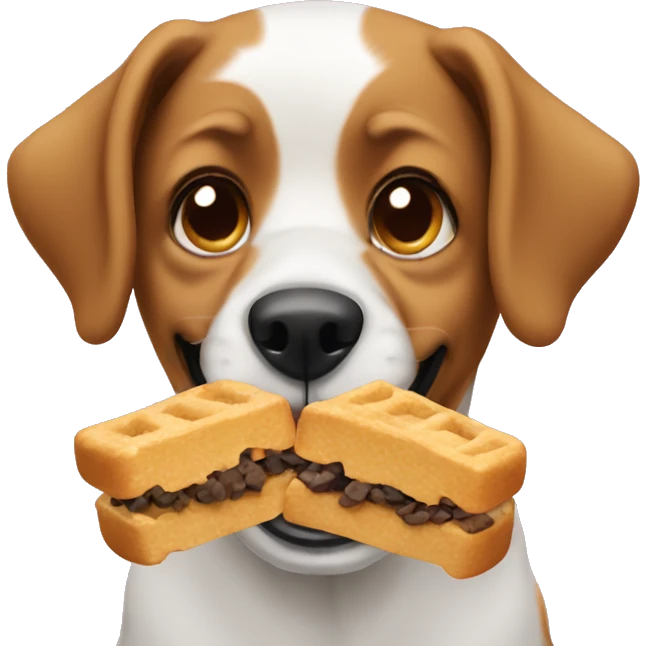 dog eating snacks emoji