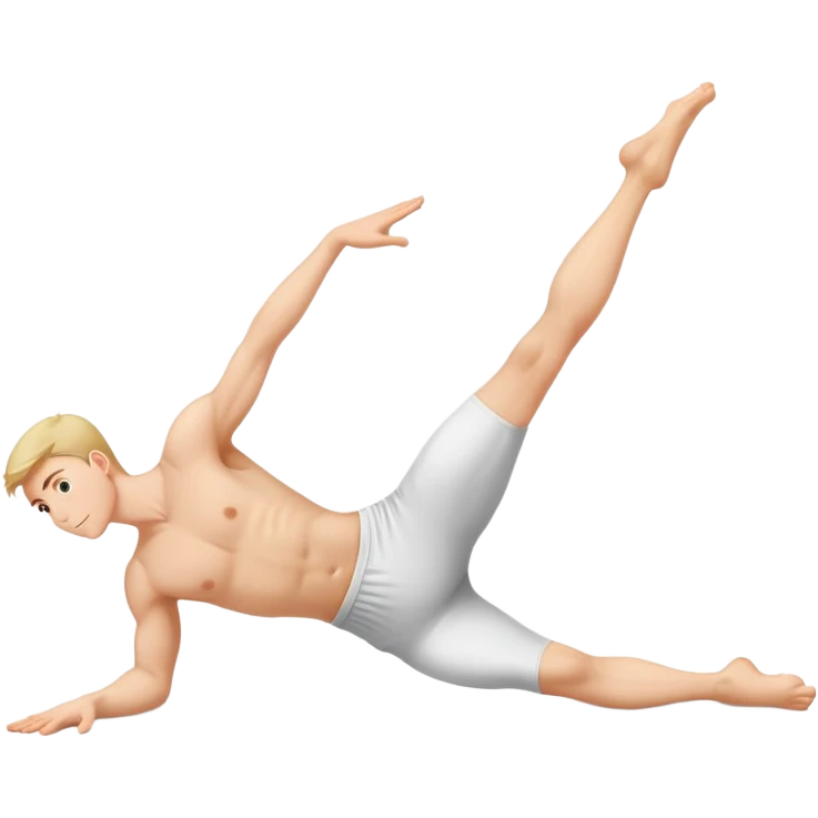 Full side splits white male emoji