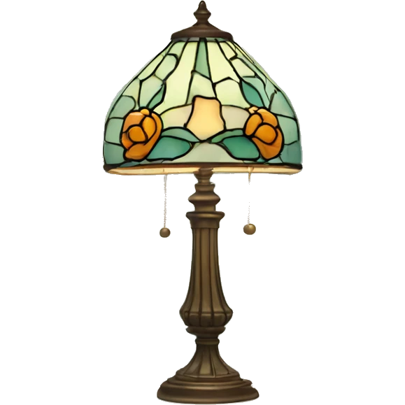 Tiffany lamp on a nightstand  emoji