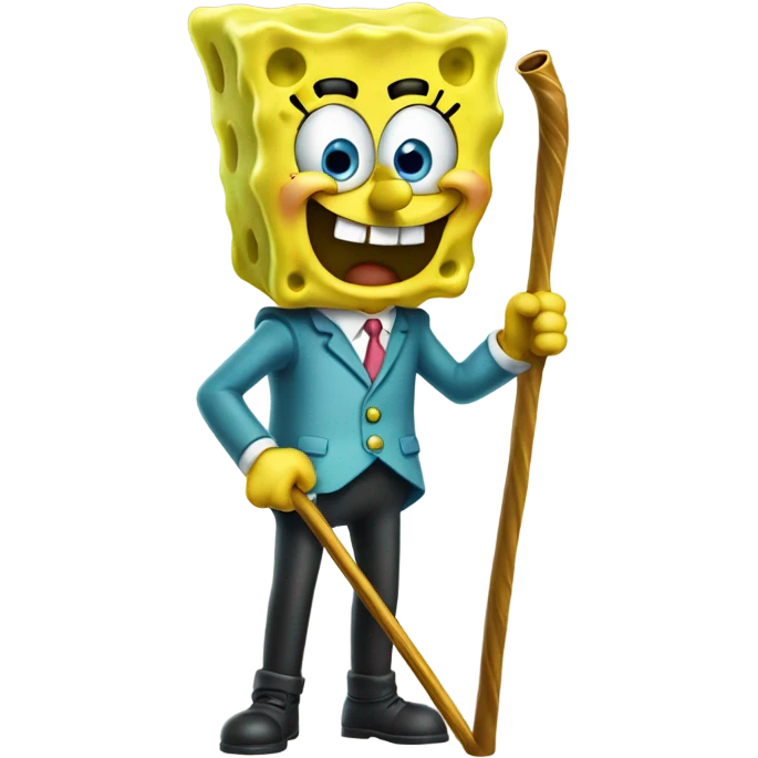 SpongeBob with a cane emoji