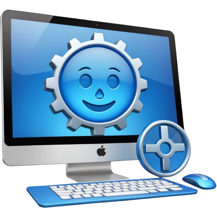 software development gear icon in computer emoji