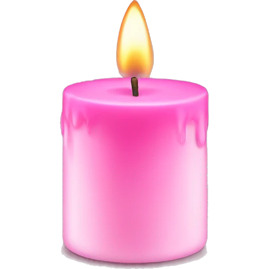 Pink candle emoji