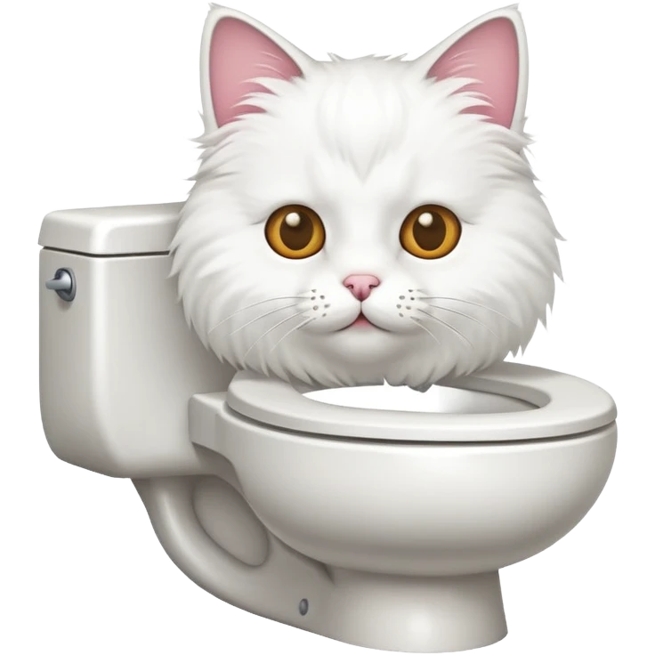 Cat on toilet emoji