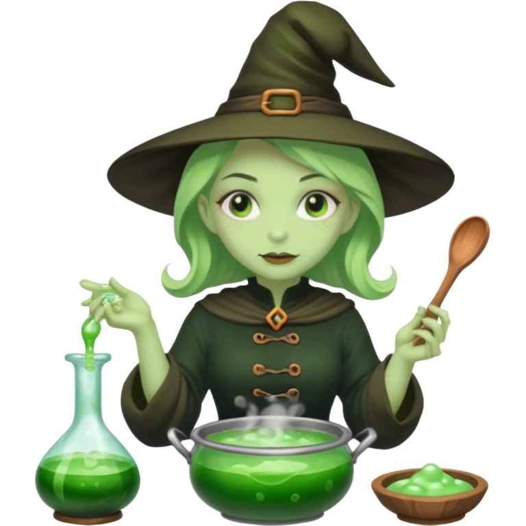 green witch cooking potion emoji