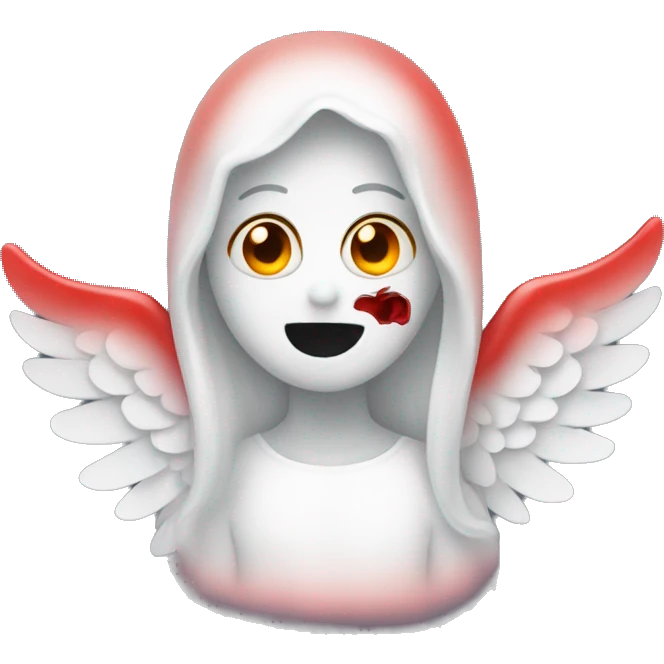 Red angel +ghost emoji emoji