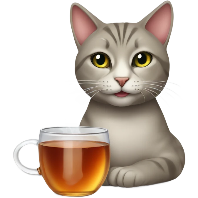 Turkish cat drink tea emoji