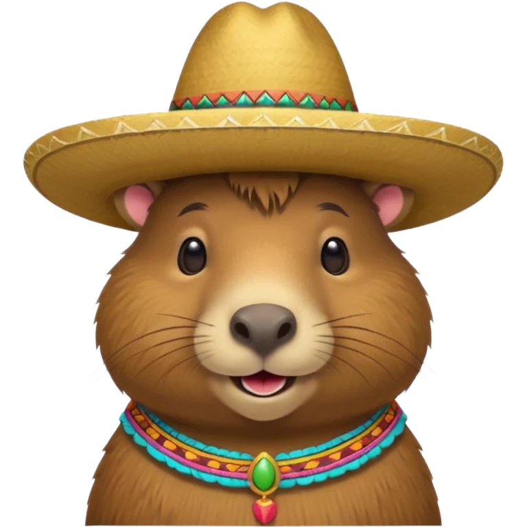 Capybara wearing sombrero emoji
