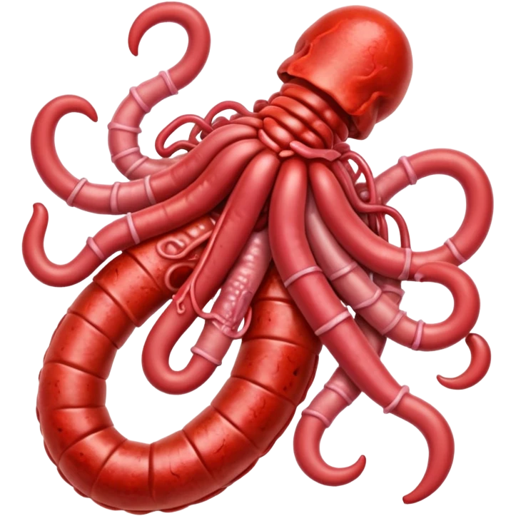 Bloody pile of intestines and organs, covered in blood emoji