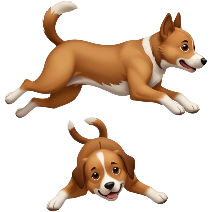 Dog doing a backflip emoji