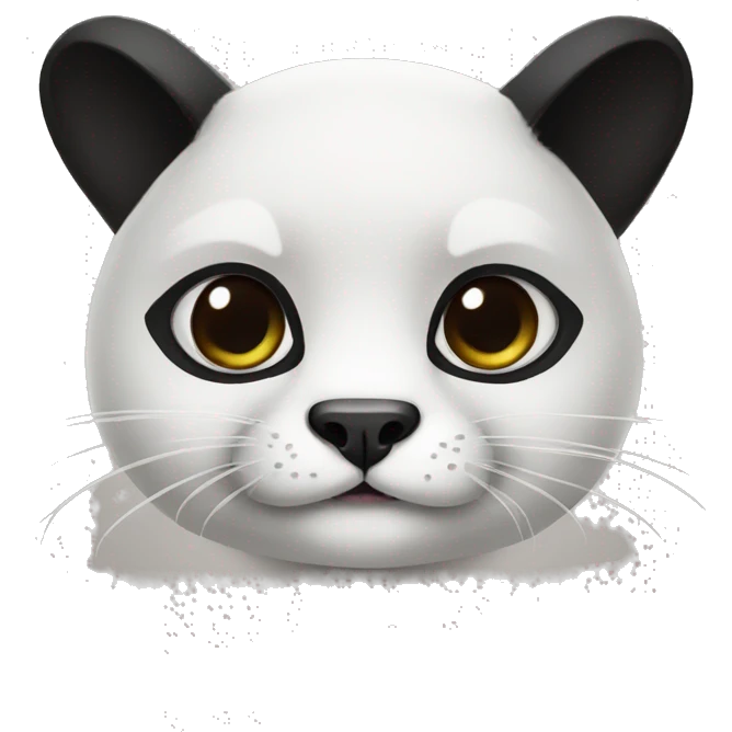 cute masked panda-cat-hybrid emoji