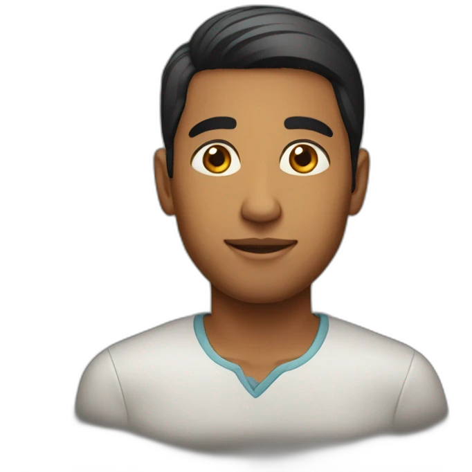 A young Indian man with a clean haircut  emoji